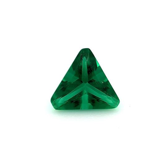 Triangle with Cut Corners Green Glass