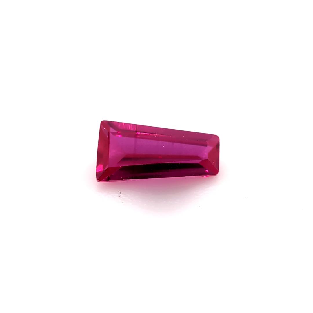 Tapered Baguette Synthetic Ruby Corundum