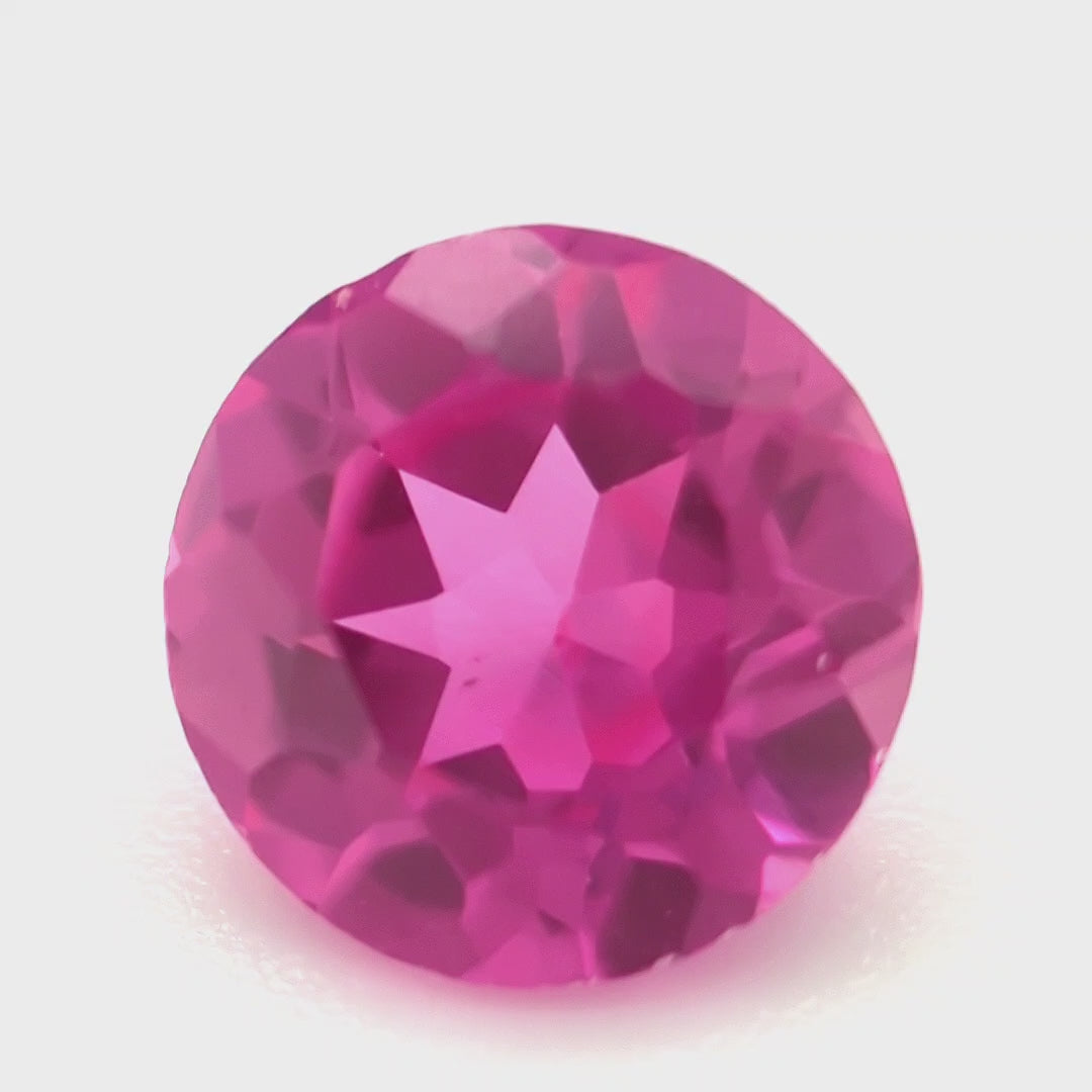Round Synthetic Pink Sapphire Corundum
