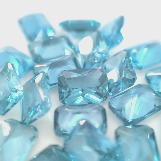 Octagon Synthetic Blue Zircon Spinel
