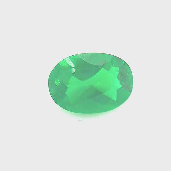 Oval Green Glass