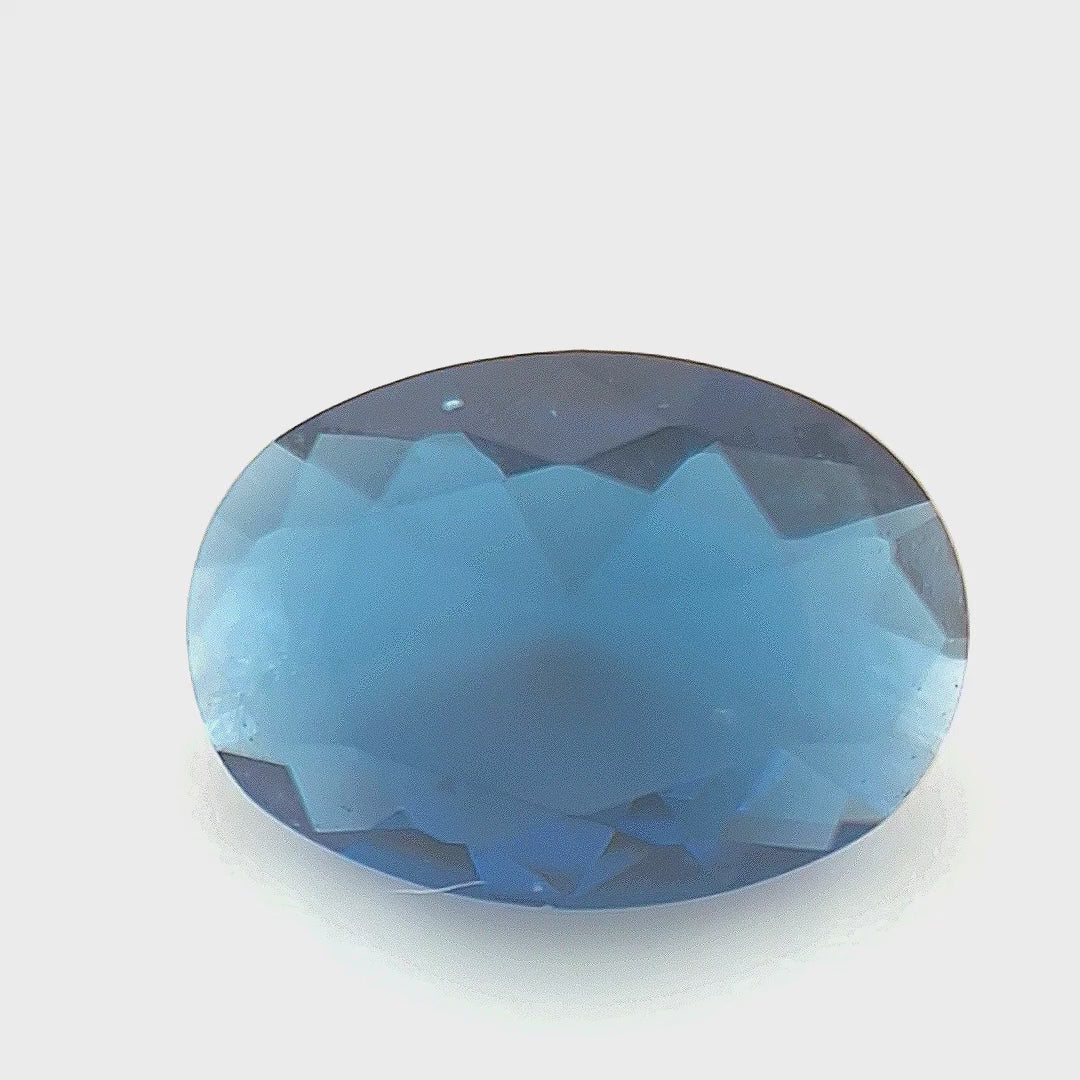 Oval Blue Glass