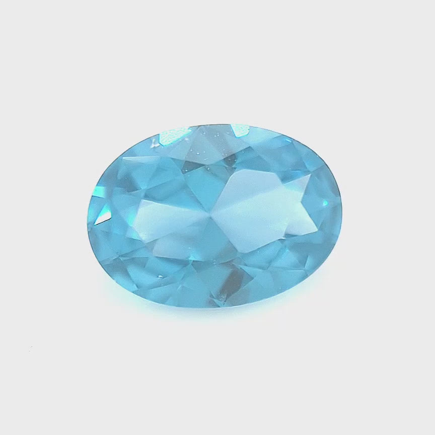 Oval Synthetic Blue Zircon Spinel