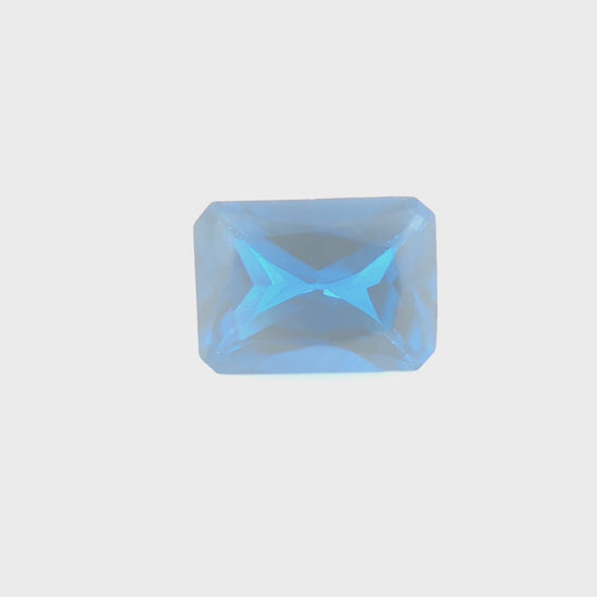 Octagon Synthetic Blue Spinel