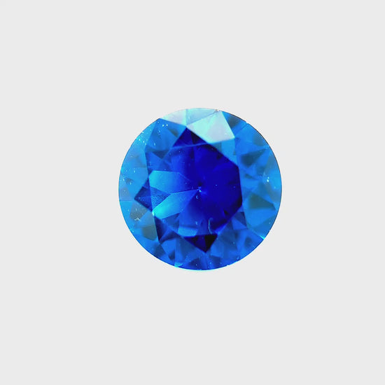 Round Synthetic Blue Spinel