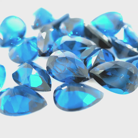 Pear Synthetic Blue Spinel