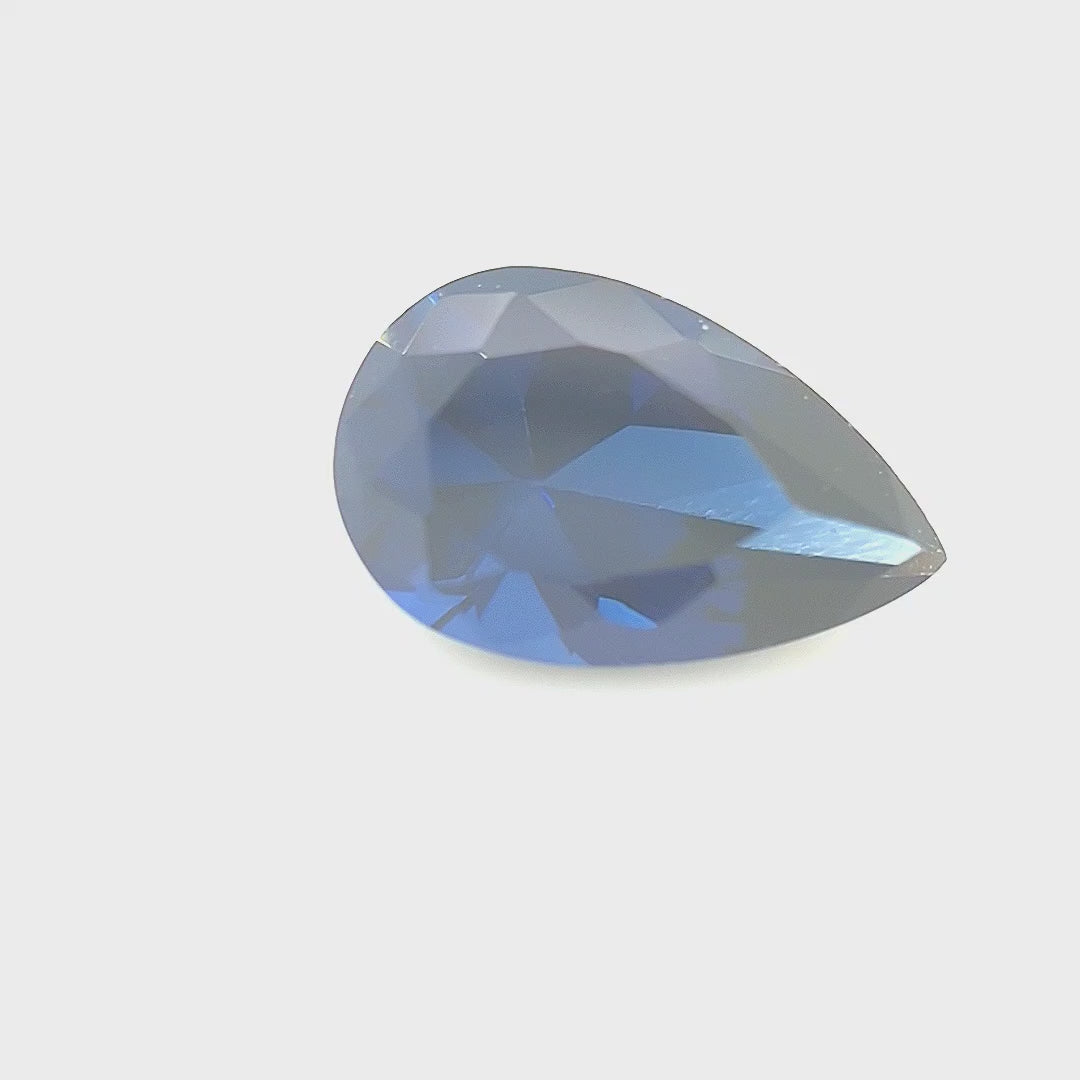 Pear Synthetic Blue Sapphire Corundum