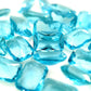 Octagon Aquamarine Glass