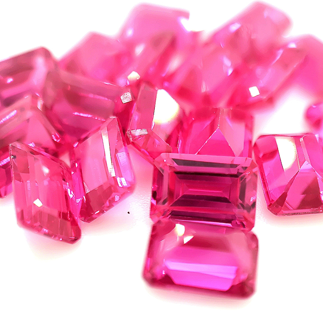 Octagon Synthetic Pink Sapphire Corundum