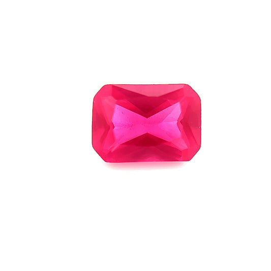 Octagon Synthetic Red Ruby Corundum