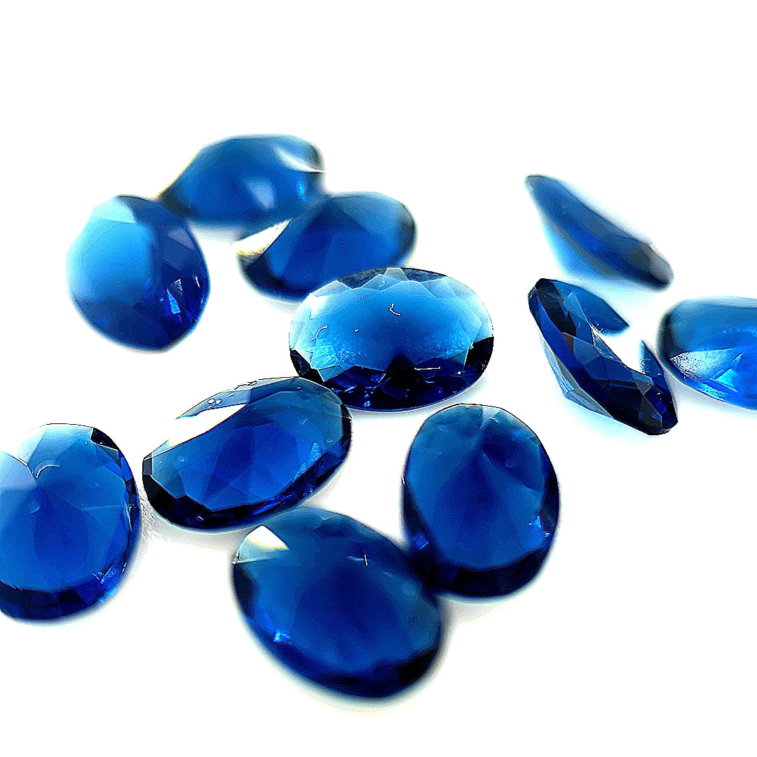 Oval Blue Glass