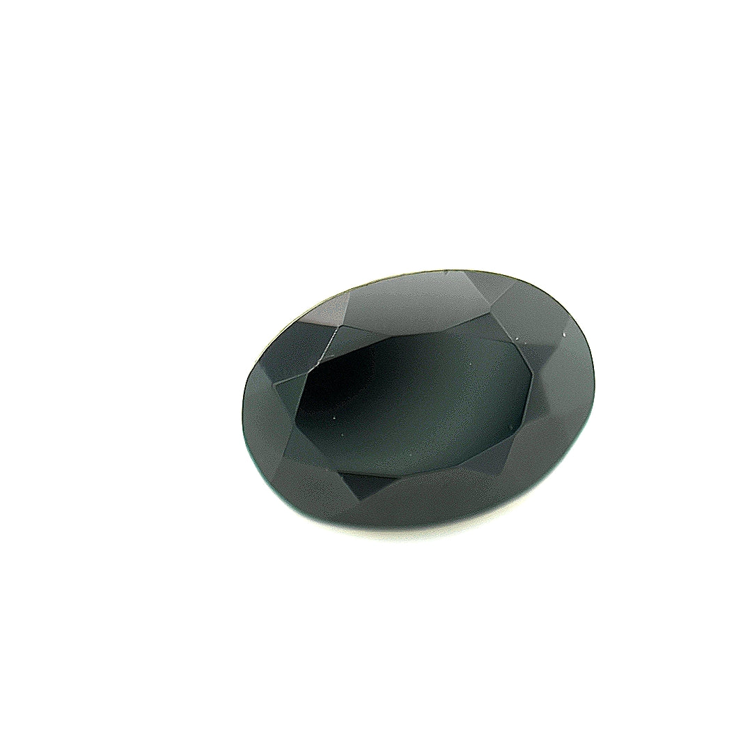 Oval Faceted Dyed Black Onyx Calcedony (Agate)