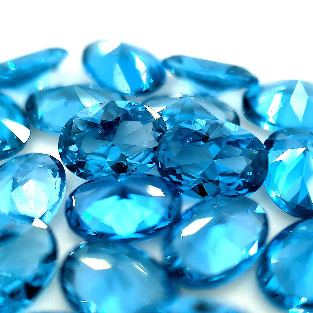 Oval Synthetic Blue Zircon Spinel