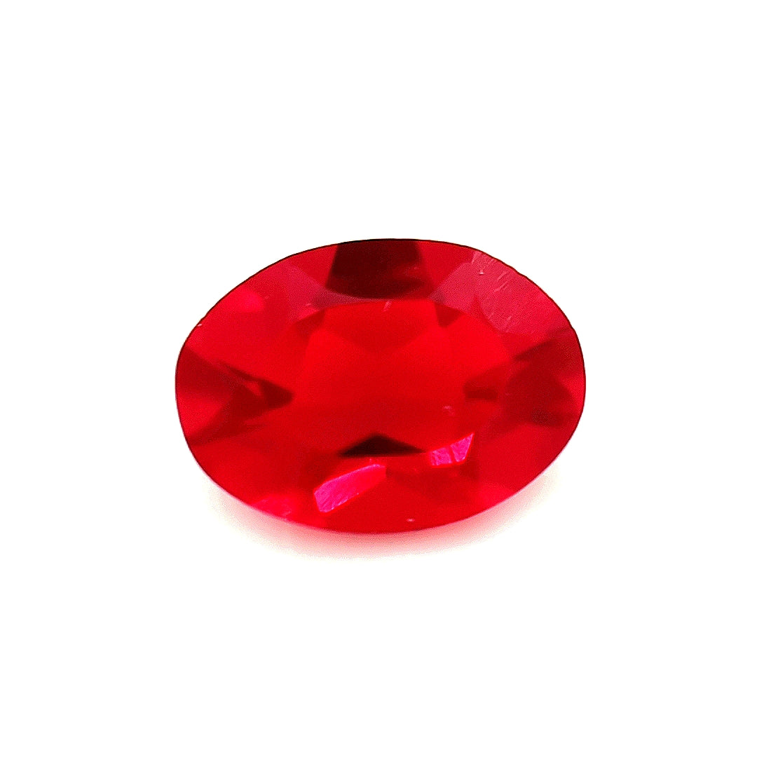 Oval Red Glass