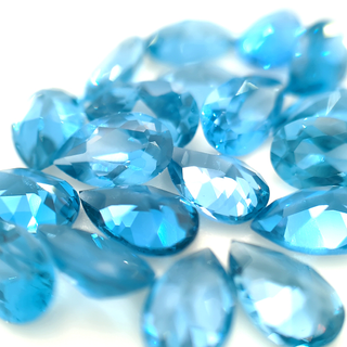 Pear Synthetic Blue Zircon Spinel