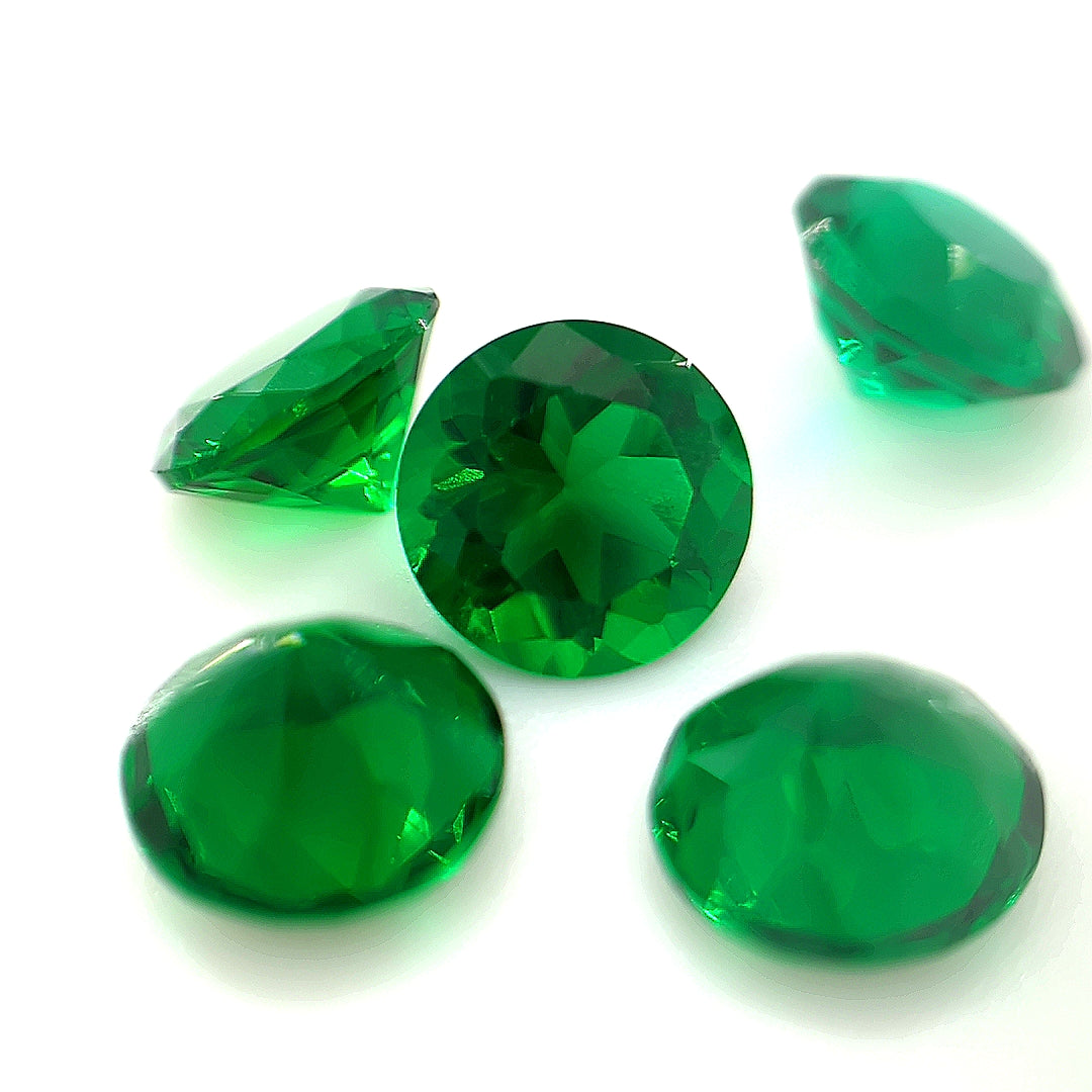 Round Green Glass