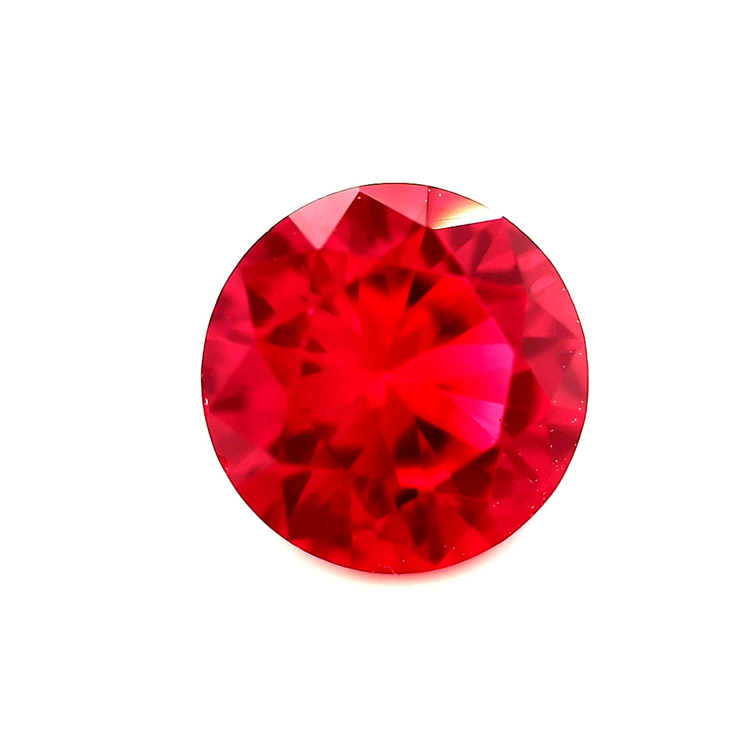 Round Synthetic Red Ruby Corundum