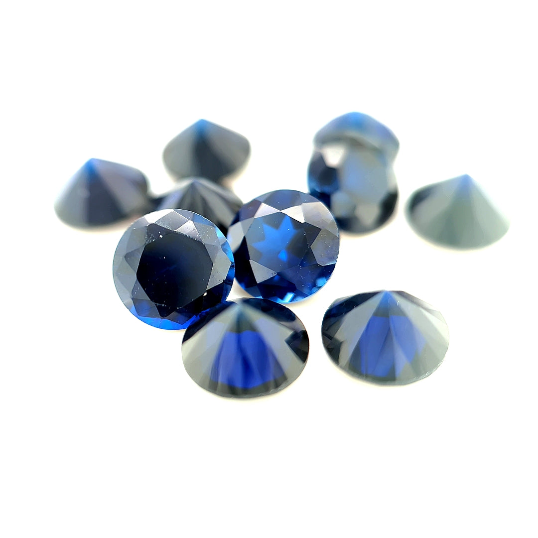 Round Synthetic Blue Sapphire Corundum